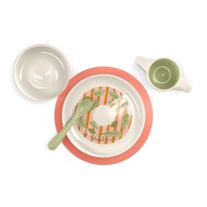 Suavinex Lernkindergeschirr für Mädchen ab 6 Monaten, rosa