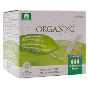 Tampones Compact super con aplicador 16 ud – Organyc