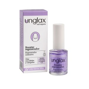 Unglax Booster regenerador de unhas muito danificadas frasco com pincel 10 ml