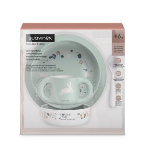 Kindergeschirr Suavinex grün +6 Monate